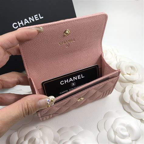 boy chanel pink card holder|Chanel card holder with flap.